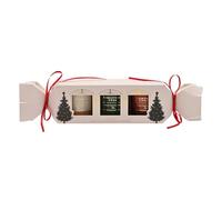 Widdop Christmas Candle Gift Set - Regal Tidings Trio of Luxury Fragranced Candles in Festive Cracker Box - Silent Night, Christmas Tree & Clementine Cinnamon Scents - Seasonal Home Décor & Gift