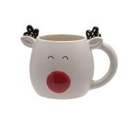 Widdop Christmas Ceramic Mug - Jolly Reindeer Face - Statement Kichenware - Lovely Gift Idea