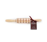 Widdop Christmas Embossed Rolling Pin - Trees in Brown Widdop Brown