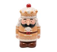 Widdop Christmas Gingerbread Nutcracker Treat Jar - Festive Ceramic Biscuit & Sweet Storage Jar - Santa & Friends Seasonal Kitchenware