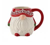 Widdop Christmas Santa Gnome Ceramic Mug North Pole Novelty Gift, Red, White