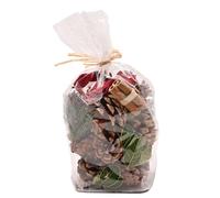 Widdop Cinnamon Foliage Bag - Natural Pinecone Christmas Decoration with Festive Greenery & Red Accents - Rustic Scented Display for Seasonal Home Décor
