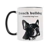 Widdop & Co. - Best of Breed - Black/White Ceramic Mug Cup - French Bulldog. Coffee & Tea Gifting & Homeware for Animal, Dog & Pet Lovers. 11oz / 310ml.