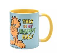 Widdop & Co Ceramic Mug - Garfield 'This is My Happy Face' Mug - Funny Tea and Coffee Mug - Premium Quality Gift for The Home and Kitchen