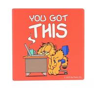 Widdop & Co Corked Backed Ceramic Coaster - Funny 'You've Got This' Design - Garfield Statement Coaster for the Home