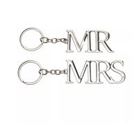 Widdop & Co. Mr & Mrs Matching Keyring Set - Couples Keyrings Wedding & Engagement Gift for Newlyweds - Set of 2 Love Keepsake Keyrings