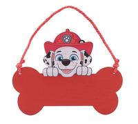 Widdop & Co Paw Patrol Marshall Wooden Hanging Plaque Red
