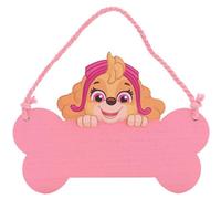 Widdop & Co Paw Patrol Skye Wooden Hanging Plaque Pink