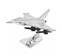 Widdop & Co. Typhoon Jet Aluminium Cast Model Aeroplane - Military Heritage 9'' Model Plane on Freestanding Base - Harvey Makin