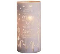 Widdop & Co Widdop Thoughts Of You Led Memorial Tube Light Mum And Dad Glass Memory Lamp