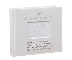 Widdop Confirmation Photo Album Holds 50 4' x 6' - Grey / White