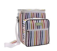 Widdop Country Living 4 Picnic Bag Set with Insulated Compartment - 4 x Knives/Forks/Spoons, 4 x Plates, 4 x Cups - Stylish Summer Picnic Set Outdoor Tableware BBQ