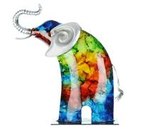 Widdop Country Living Hand Painted Metal Elephant 28.5cm