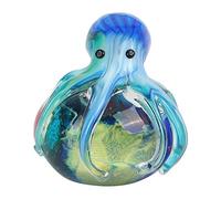 Widdop Decorative Objets d'Art Glass - Blue Octopus Figurine