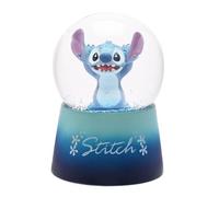 Widdop Disney Lilo & Stitch Snow Globe - 12cm Hand-Painted Waterball with Glitter Dome & Resin Base - Official Collectible Ornament Gift in Branded Box