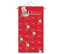 Widdop Disney Winnie the Pooh Fabric Advent Calendar - The Countdown to Christmas, RED