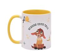 Widdop Disney Wish Valentino Wishes Come True Mug Stoneware Yellow Handled Gift Present Tea Coffee Cup