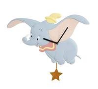 Widdop Dumbo Wall Clock - The Flying Elephant - Nursery Clock