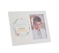 Widdop Faith and Hope Wreath First Communion Boy Photo Frame - 4" x 6" - Wooden Material - Religious Commerative Gift Picture Frame