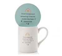 Widdop Friends Make Memories Gift Set Mug & Coaster in A Gift Box Love Life Range Gifts LL445