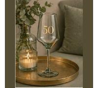 Widdop Gifts Confetti Design 50Th Birthday Gift Boxed Wine Glass, 23 X 7.5 Cm.