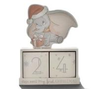 Widdop Gifts Disney Dumbo My First Christmas Perpetual Countdown Block - Wooden Advent Calendar, 18 X 14 Cm