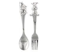 Widdop Gifts Disney Winnie The Pooh Silver-Plated Baby Fork And Spoon Set, 12.5 Cm
