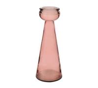 Widdop Gifts Recycled Glass Large Tapered Pink Vase - 40 X 15 X 15 Cm, Gloss Finish