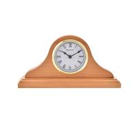 Widdop Gifts Wooden Napoleon Mantel Clock - Classic Quartz Mantel Clock 24.7 X 13 Cm, Battery Operated