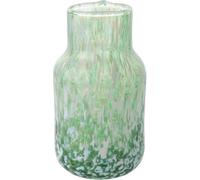 Widdop Green Glass Decorative Vase With Tapered Design For Flowers And Home Display