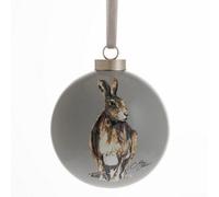 Widdop Hanging Ceramic Bauble Festive Decoration - Hare