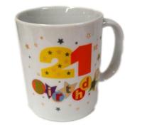 Widdop Happy 21St Birthday China Mug - Talking Pictures Fanfare Collection