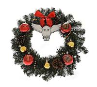 Widdop Harry Potter Hogwarts and Hedwig Themed Christmas Wreath Red and Gold Door Decoration - 33cm