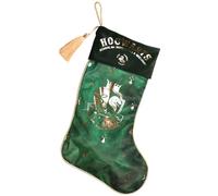 Widdop Harry Potter Slytherin Alumni Christmas Stocking For Presents 55cm Xmas Gifts Hanging Kids Gift Green
