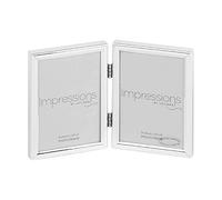 Widdop IMPRESSIONS BY JULIANA SILVER DOUBLE PHOTO FRAME FS427 3.5''x5''
