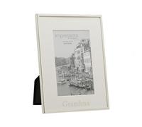 Widdop Impressions Silverplated Photo Frame with White Border For Grandma - 4" x 6" - Gift for Grandma Picture Frame Mother's Day