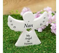 Widdop In Loving Memory Nan Angel Graveside Ornament Memorial Grave Gift Figurine Tribute TY144, White