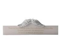 Widdop In Loving Memory Thoughts of You Angel Wings Mantel Plaque Verse Tribute Memorial Free Standing Block TY266