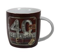Widdop Laura Darrington Unzipped Collection Porcelain Mug - 40Th Birthday