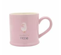 Widdop Love Life Pink Ceramic Message Mug - Friend