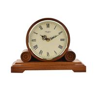 Widdop Mantel Clock Round Double Scroll - Walnut - W2649W