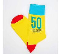 Widdop Men's Socks | Fun 50th Birthday Gift | 50th Birthday Socks for Men | Size 7-11