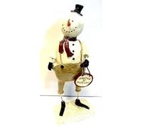 Widdop Merry & Bright Christmas Snowman 'Christmas Is On It's Way' Statue Ornament