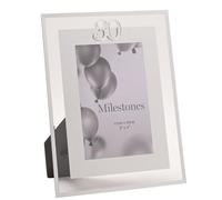 Widdop Milestones Mirror Border Photo Frame Age 30 - Photo Frame For Birthdays - Aperture 6" x 4" - Stylish Design Gift For Birthday Picture Frame