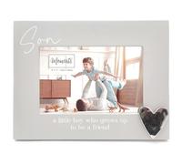 Widdop Moments Sentimental Quote Memories Wood Photo Frame with Heart 6x4 - Son