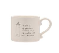 Widdop Moments Stoneware Ceramic Dad Mug - Always Look Up to Dad Mug - White Colour - Coffee Mug Tea Hot Drinks - Approx 350ml - Gift for Dad Him Birthday Father's Day Present