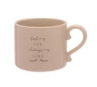 Widdop Moments Stoneware Ceramic Dad Mug - Dad My Hero Mug - Fawn Colour - Coffee Mug Tea Hot Drinks - Approx 350ml - Gift for Dad Him Birthday Father's Day Present