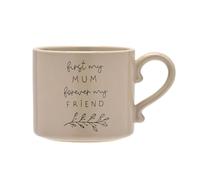 Widdop Moments Stoneware Ceramic Mum Mug - Mum Forever Friend Mug - Fawn Colour - Coffee Mug Tea Hot Drinks - Approx 350ml - Gift for Mum Birthday Mother's Day Present