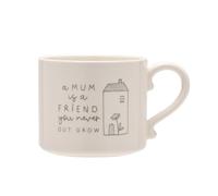 Widdop Moments Stoneware Ceramic Mum Mug - Mum is A Friend Mug - White Colour - Coffee Mug Tea Hot Drinks - Approx 350ml - Gift for Mum Birthday Mother's Day Present