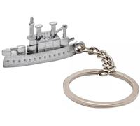 Widdop Monopoly Battleship Game Token Key Ring, Metal Construction, Silver Metallic Finish, Classic Board Game Collectible Accessory